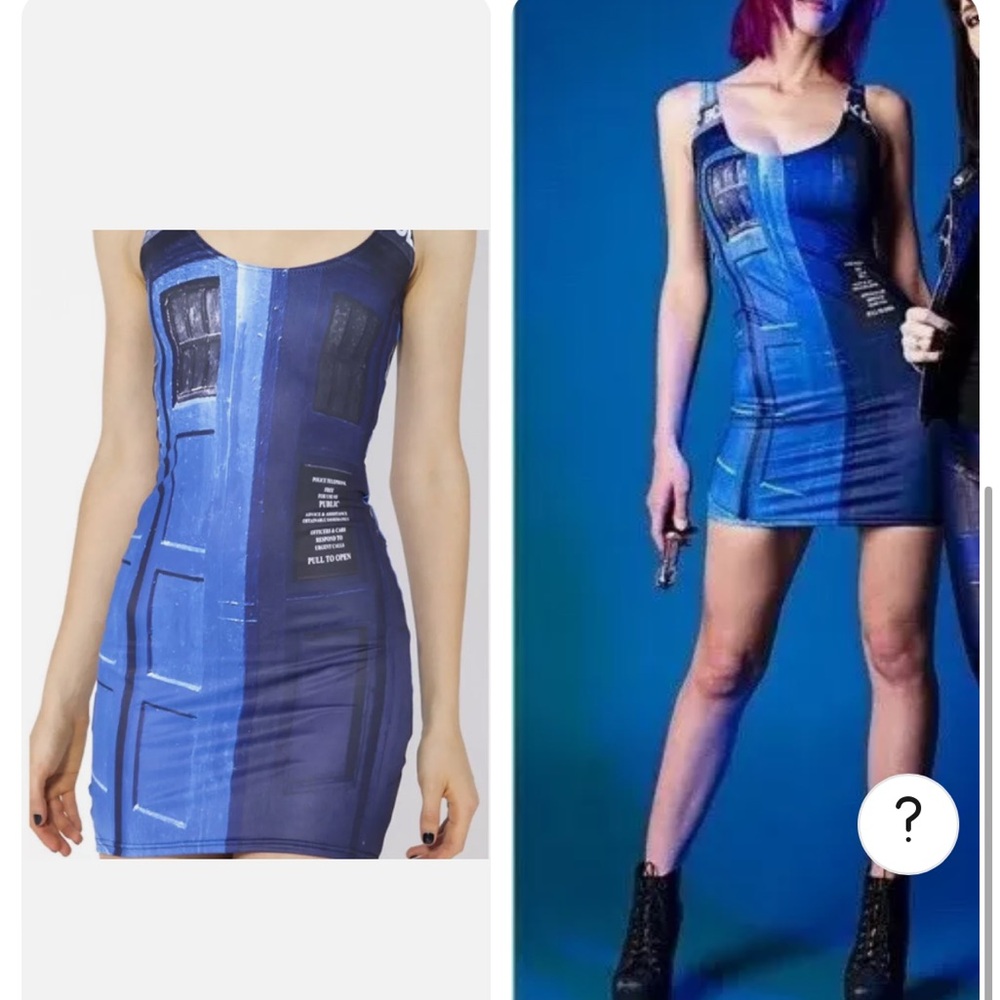 Blackmilk Police Box Dress (Tardis) Size M